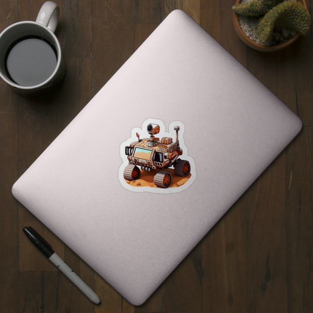 Mars Rover but he's one wide boi Sticker by Walford-Designs